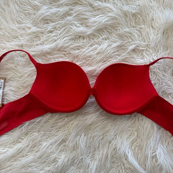 Skims Ultimate Collection Pushup Plunge Bra Cayenne Size 38C - Picture 8 of 9